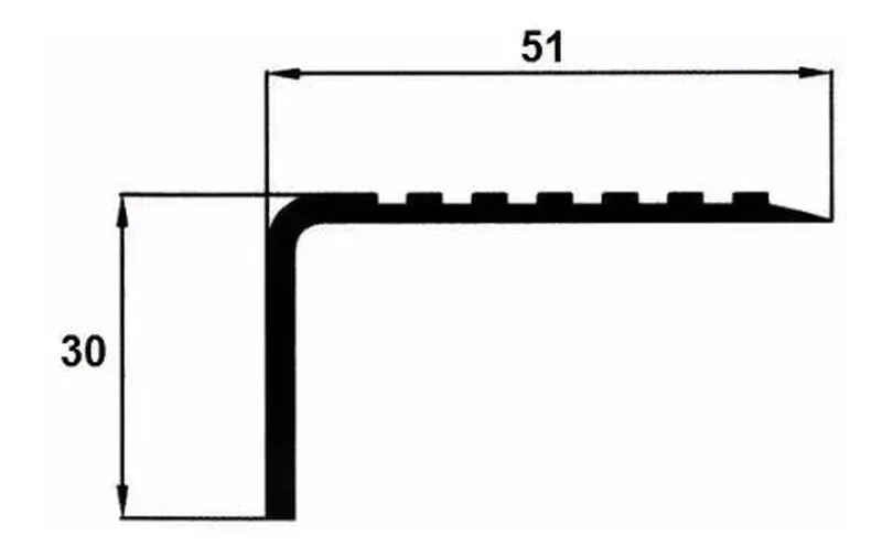 Cantoneira frisada para escada